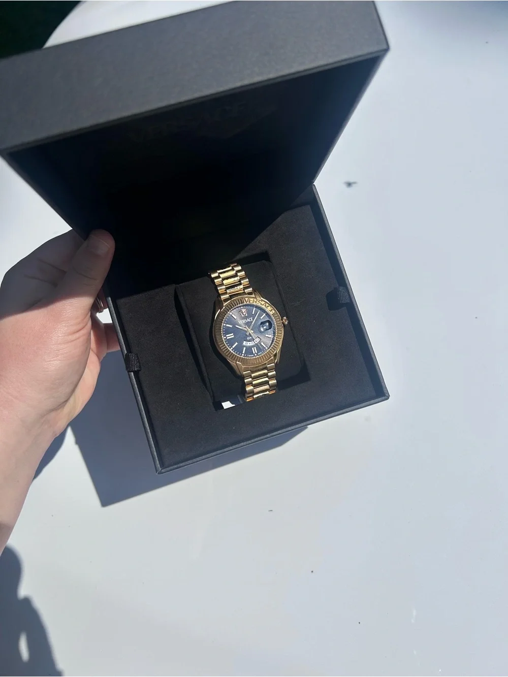 Versace Men’s Chrono Master Gold Watch